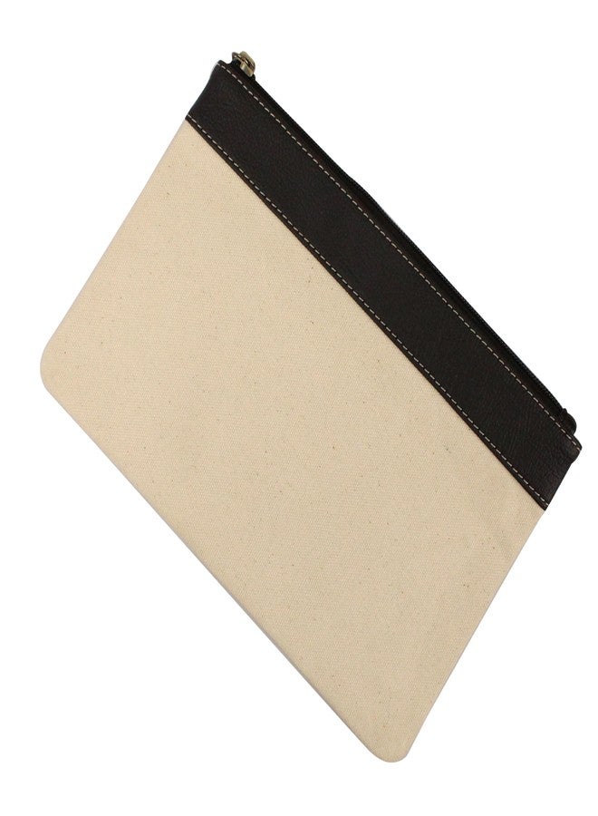 Spillbox حقيبة قماشية متعددة الاستخدامات | أدوات مكتبية | مقلمة | مستحضرات تجميل | سفر | أدوات زينة | محفظة نقود | مجوهرات | حقيبة متعددة الأغراض | حقيبة تنظيم | هدية عيد ميلاد للأطفال - حقيبة قماشية بحواف خارجية (أسود) - Image 1